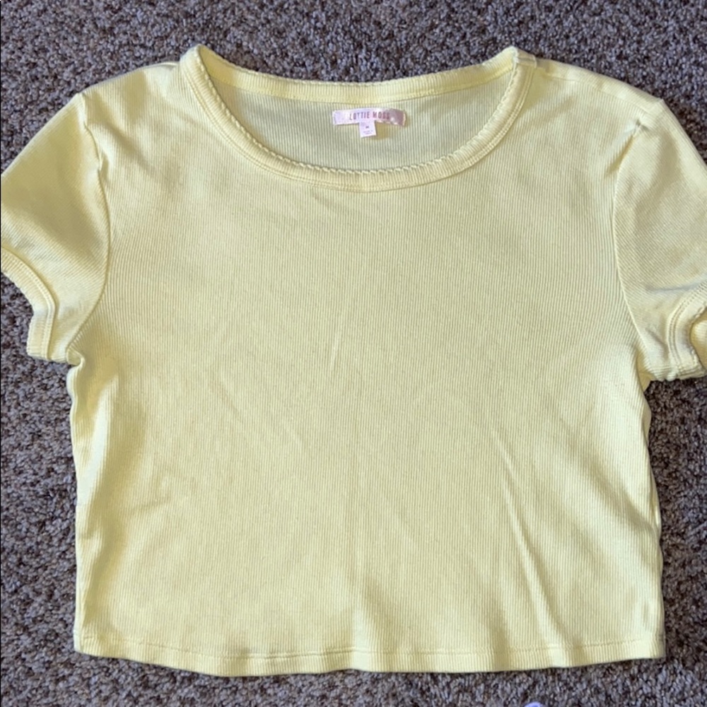 2 cute light washed crop tops